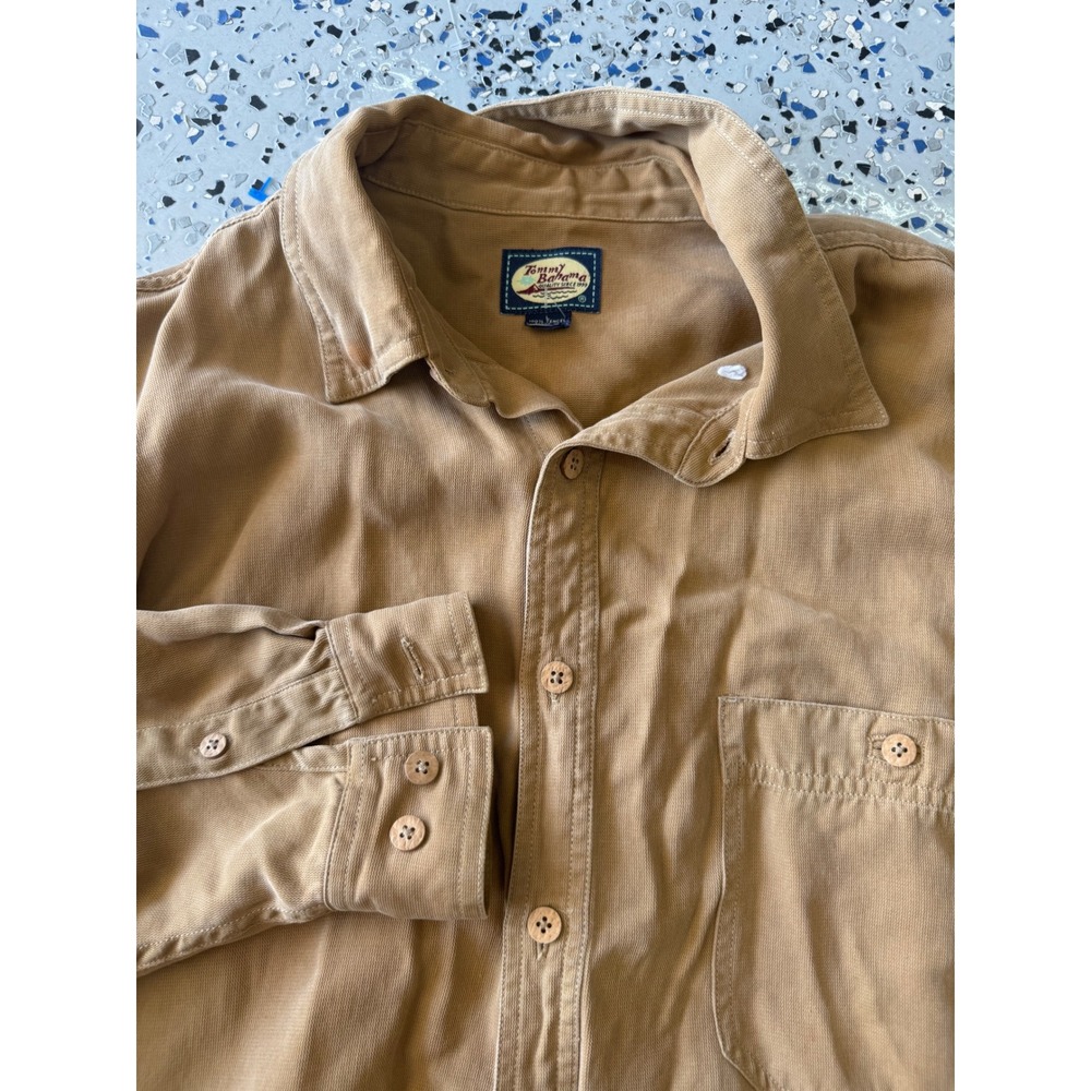 Tommy Bahama Mens Button Down Shirt‎ Long Sleeve Casual Tencel